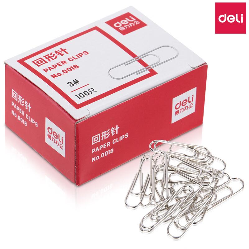 Deli 0018 Silver Metal Paper Clips