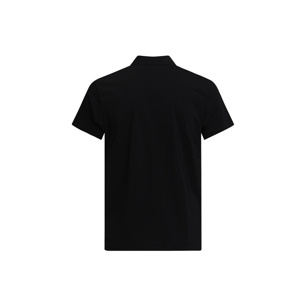 Li Ning Solid Color Logo Print Short Sleeve Polo Shirt Men Tops Deep-Dark-Blue APLT209-1