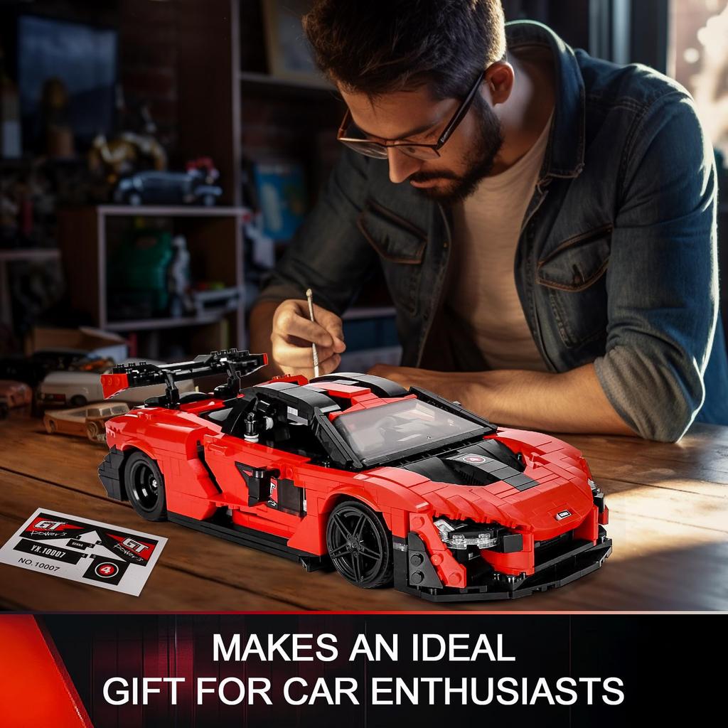 Mould King 10007 MOC K500 Retro Sports Car Building Blocks Variety Idea Building Toy Puzzle Building Blocks Model Sports Car Building Blocks As Items