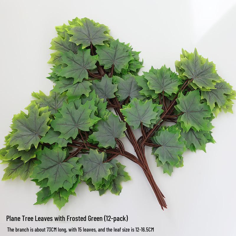 Artificial Banyan Branches with Laminated Plastic Leaves for Landscaping and Decoration