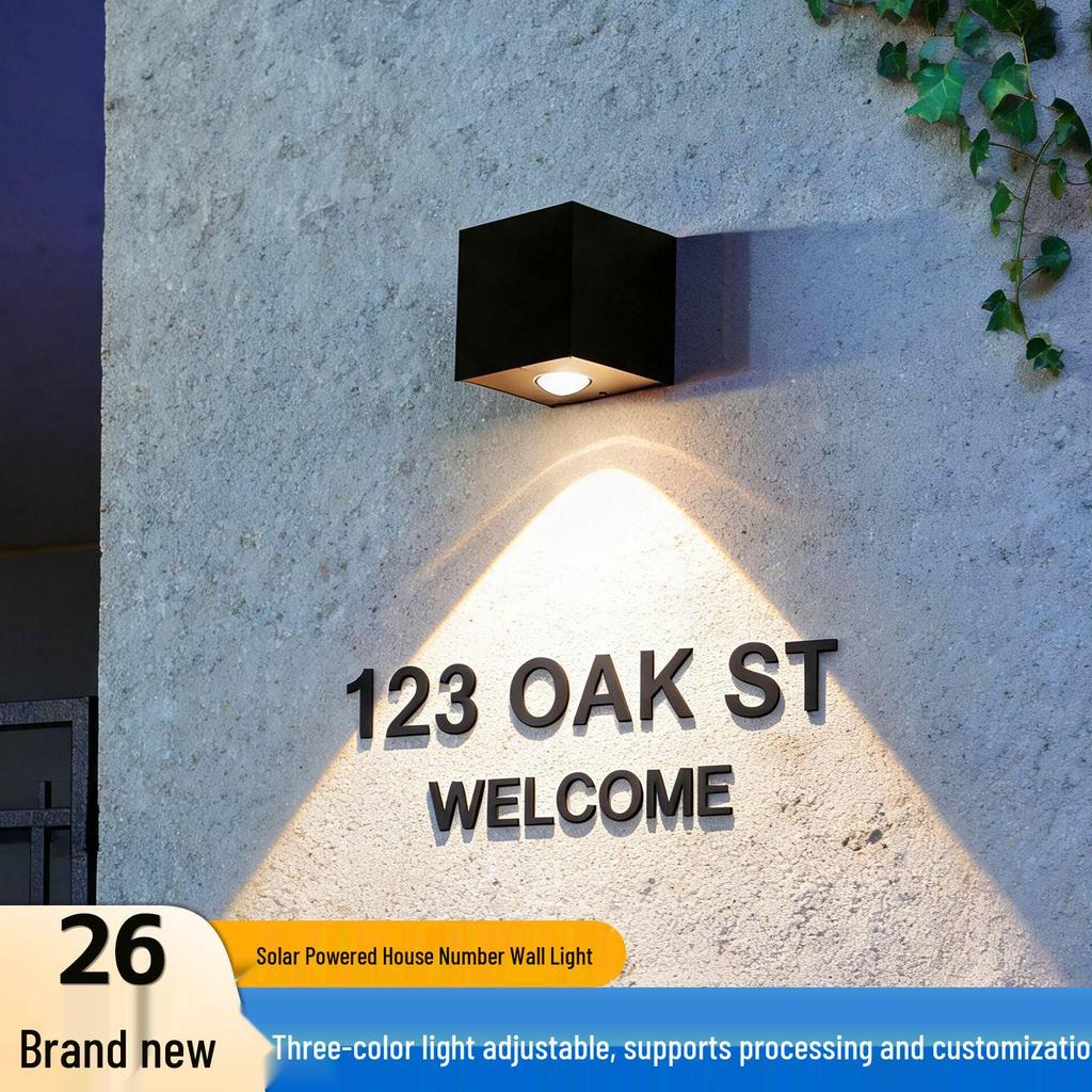 Enhanced Solar LED Wall Lamp for Outdoor Courtyard, Fence, and Villa Landscape Lighting