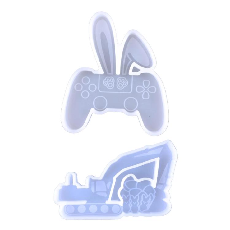 

Game Handle Keychain Epoxy Resin Mold with Hole Keyring Pendant Mold Gift 1