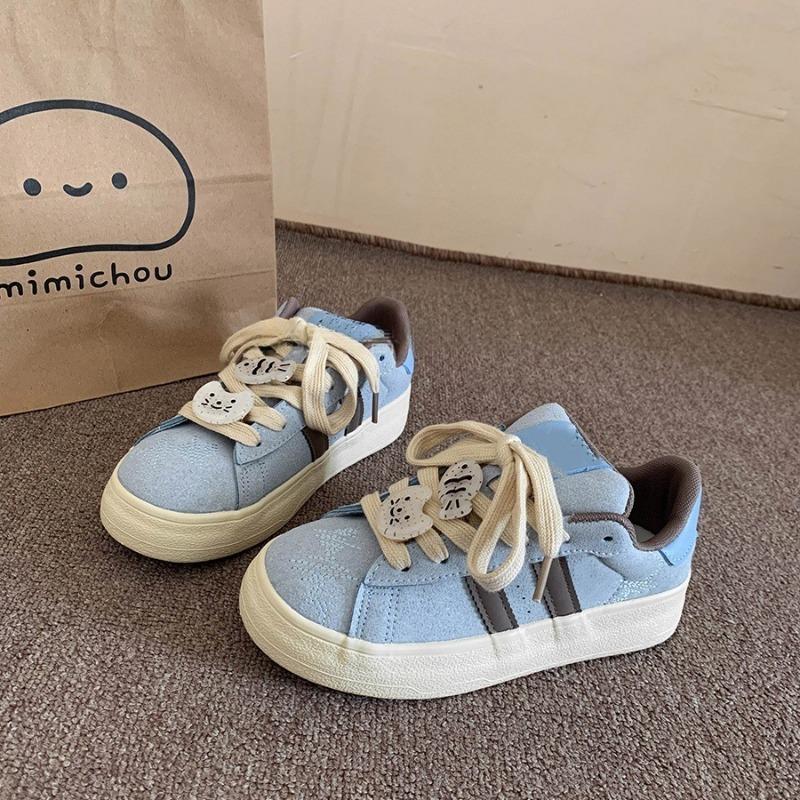 Little White Shoes Women's Spring and Summer New Versatile Student Shoes Women's Casual Platform Sports Lightweight Heightening Board Shoes