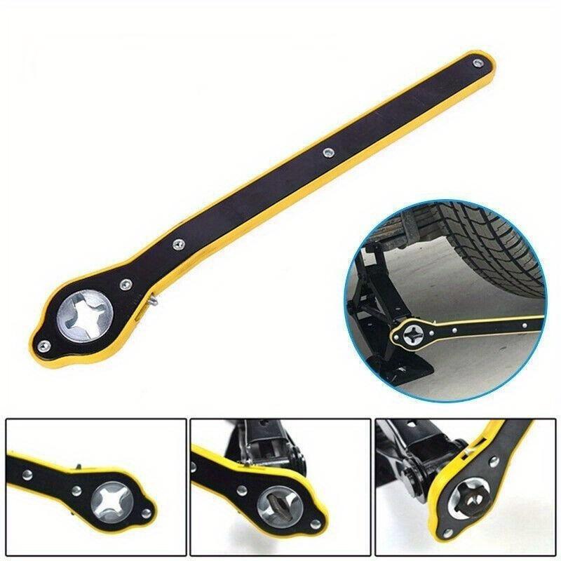 Car Scissor Jack Wrench Jack Labor-saving Ratchet Handle Tire Wheel Repair Tool