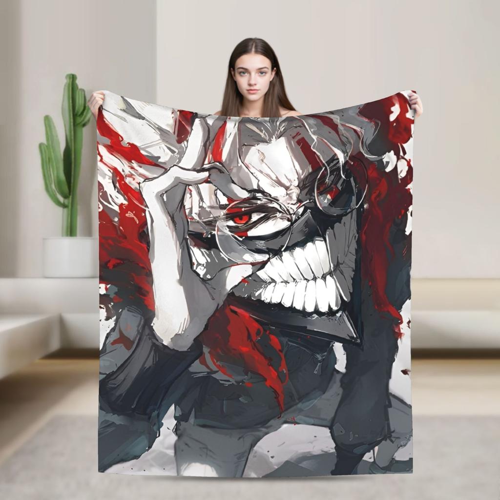 Turbo Granny Dandadan Anime Blanket Street Trend Plush Throw Blanket For Living Room Airplane Travel Flannel Bedspread Bed Cover