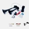12/24 V 150 dB Drucklufthupe für LKW Zinklegierung Doppeltrompete mit Kompressor Dual elektrische Drucklufthupen-Kit für Fahrzeuge Motorrad