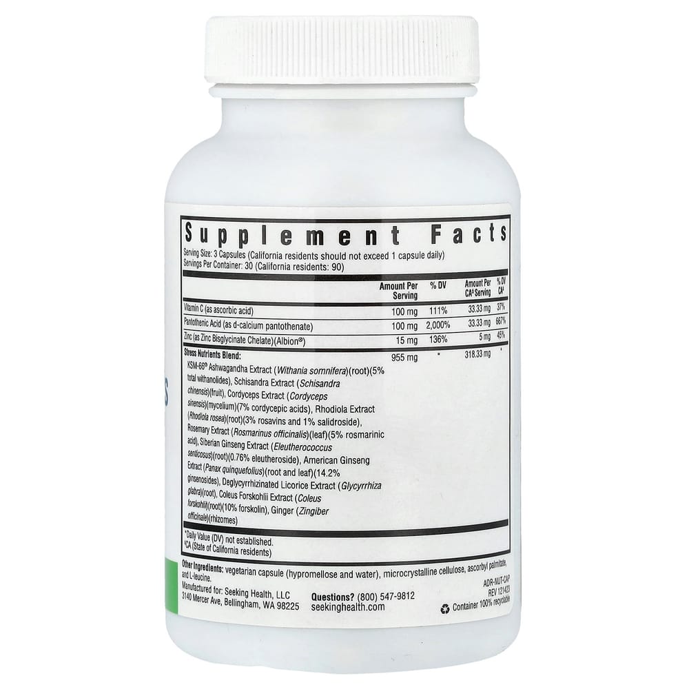 Seeking Health Stress Nutrients Veggie Capsules, 90 Count