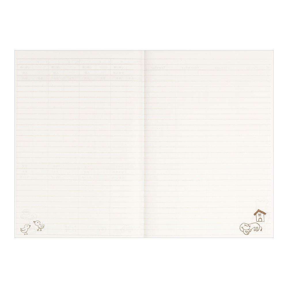 DESIGNPHIL MIDORI Household Account Book A5 Monthly Chef Pattern 12266006 + Weekly,