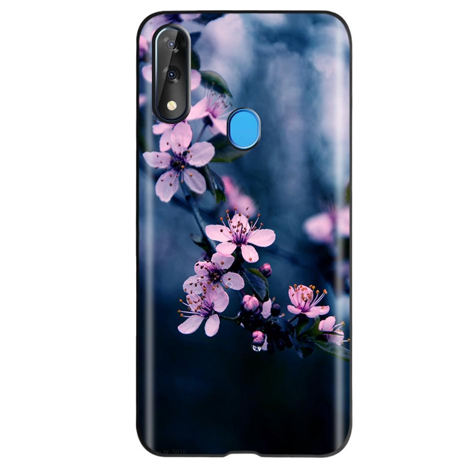 Etui do ZTE Blade V10 Modny Wzór Kwiatowy Serce Etui na Telefon do ZTE Blade V10 Vita V 10 Czarne Silikonowe Miękkie TPU Zderzak