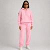 Couple Matching Hooded Tracksuit Set for Spring and, Color Thick Pullover Athletic Sweatsuit for Men and Women