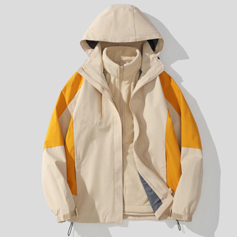 Mountain Series Outdoor Waterproof Windproof 3-in-1 Detachable Parka for Women and Men