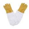 Beekeeping Gloves Protective Sleeves Ventilated Sheepskin and Canvas Anti Bee for Apiculture Beekeep