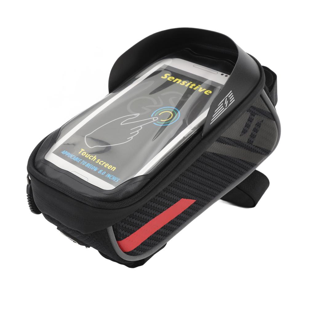 Torba na uchwyt na telefon rowerowy z ekranem dotykowym o wysokiej czułości TPU, przedni bagażnik, torba na ramę rowerową, sakwa rowerowa