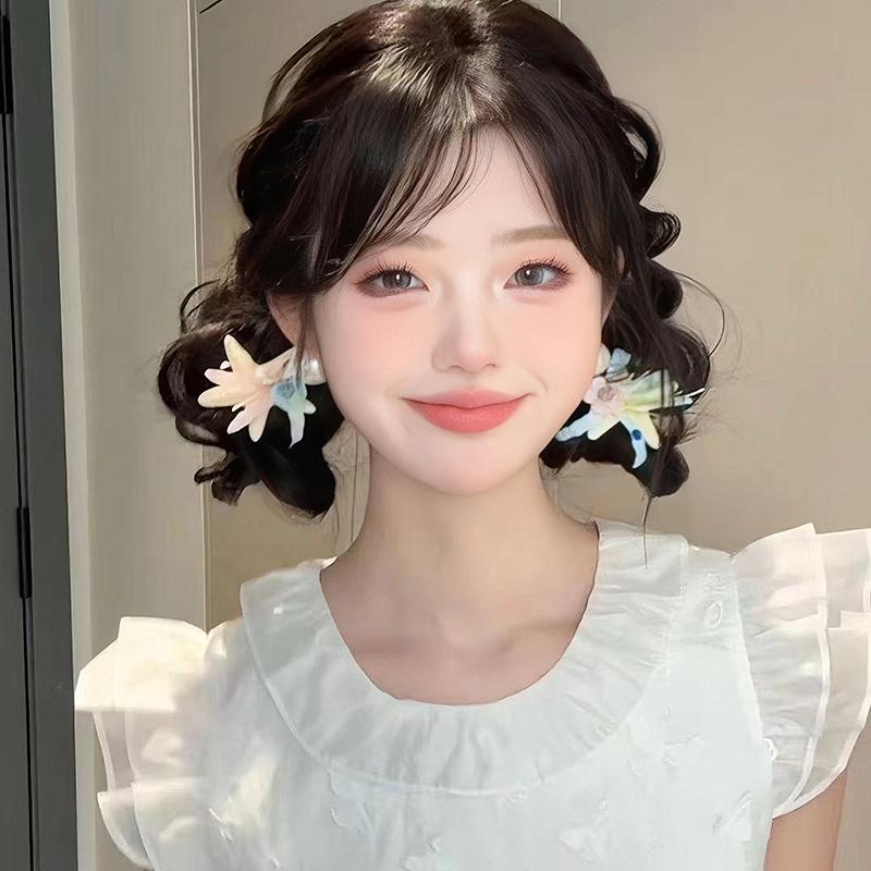 Y2K Blue Starfish Hairpin Summer Beach Vacation Hair Clip  Sweet Bangs Clip Girls Women Hair Accessories