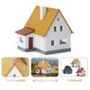 N Gauge 1:160 Assembly Model House Building Layout Scenery Collection Landscape Decoration Layout Diorama DIY JZN03 (Yellow)