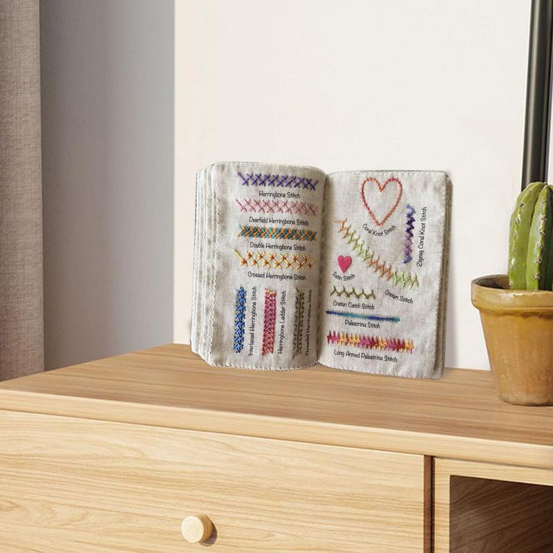 Sewing Book Embroidery Instructions for Sewing Enthusiasts Creative Family Stitching Loose-Leaf Book for Women Wife Mom