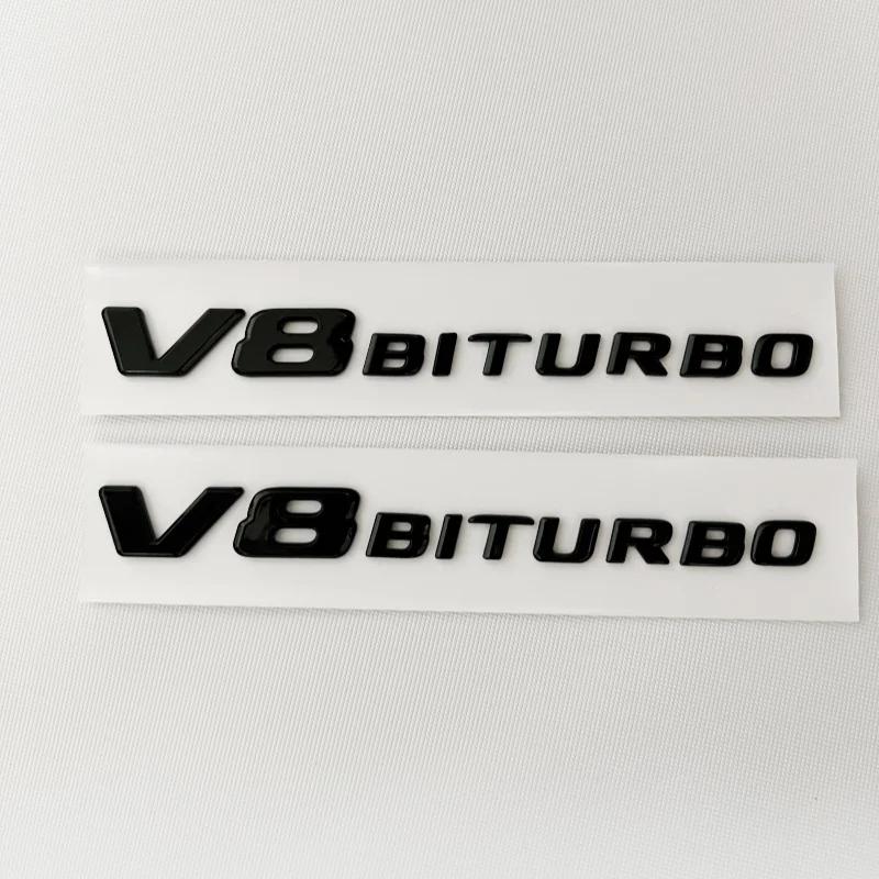 3D Schwarze C63S Logo Buchstaben V8 BITURBO Plakette Auto Heck Stern Aufkleber Kofferraum AMG Emblem Für Mercedes Benz AMG W205 C205 Zubehör
