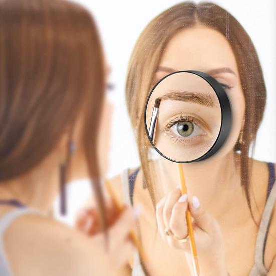 Bathroom Mirror with Tweezers Detachable Suction Cup 30X Magnifying Hand-held Magnifying Makeup Mirror Bathroom Supplies