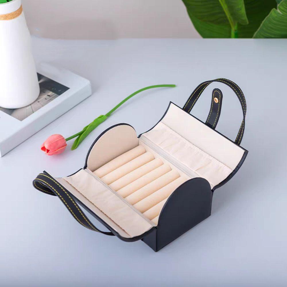 PU Leather Bracelet Display Box 7Positions Bracelet Carrying Case  Watch Protective