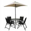 Garden Furniture Set with Umbrella, 4 Chairs and Table, Stefan