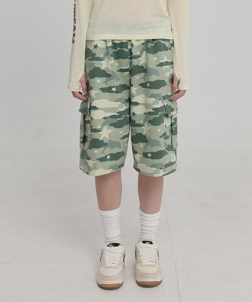 WAIKEI Cargo Bermuda Sweatpants Camo