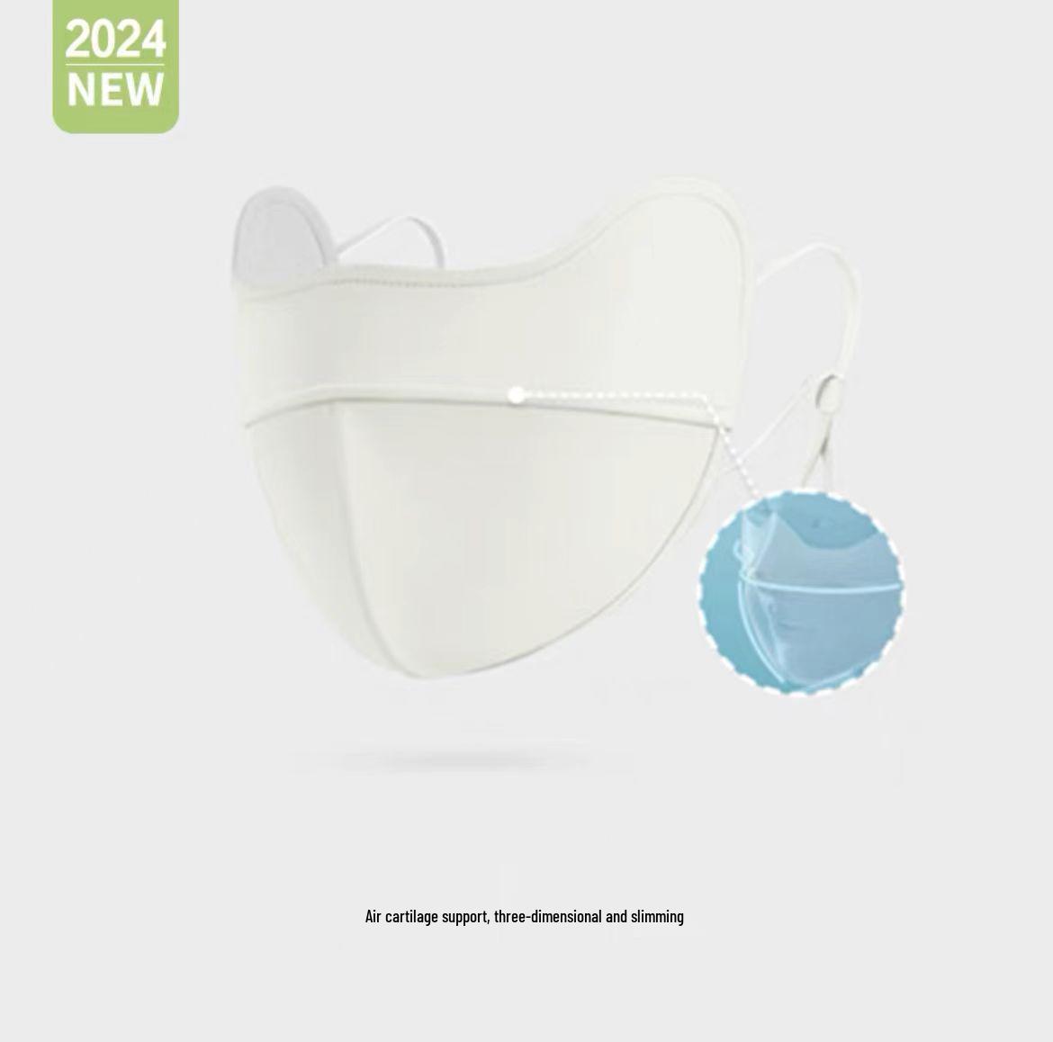 

Маска-балаклава из ледяного шелка для защиты от солнца, с 3D-поддержкой хряща, защитой от УФ-лучей, дышащим солнцезащитным козырьком, пыленепроницаемая и с защитой глаз.