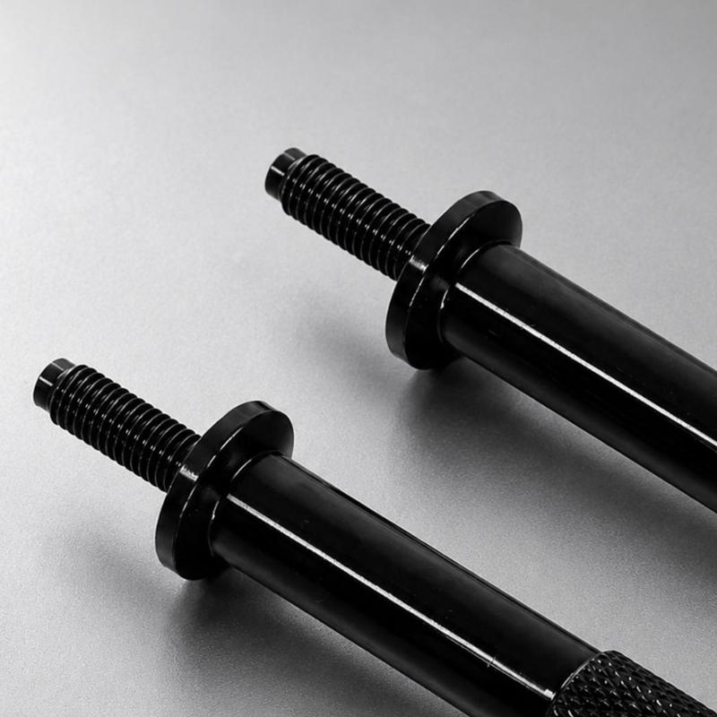 Aluminum Motorcycle Seat Fasteners with Machined Construction, Anodized Finish, Threaded Ends, and Knurled Grip Heads