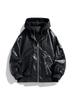 Men's Trendy Dragon Scale Leather Hooded Patchwork Jacket - 2025 Korean Autumn Style