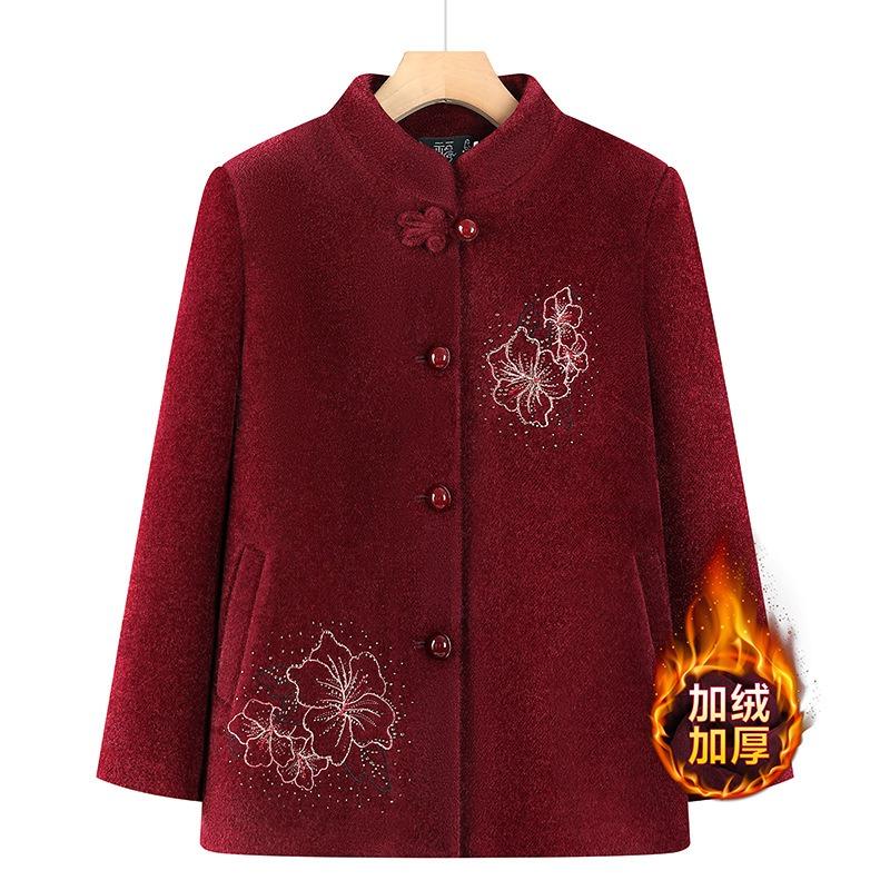 

Бабушкино зимнее пальто женское среднего и пожилого возраста зимнее флисовое утепленное пальто пожилая женщина одежда из золотой норки наряд для мамы 5XL [recommended 150-80kg]