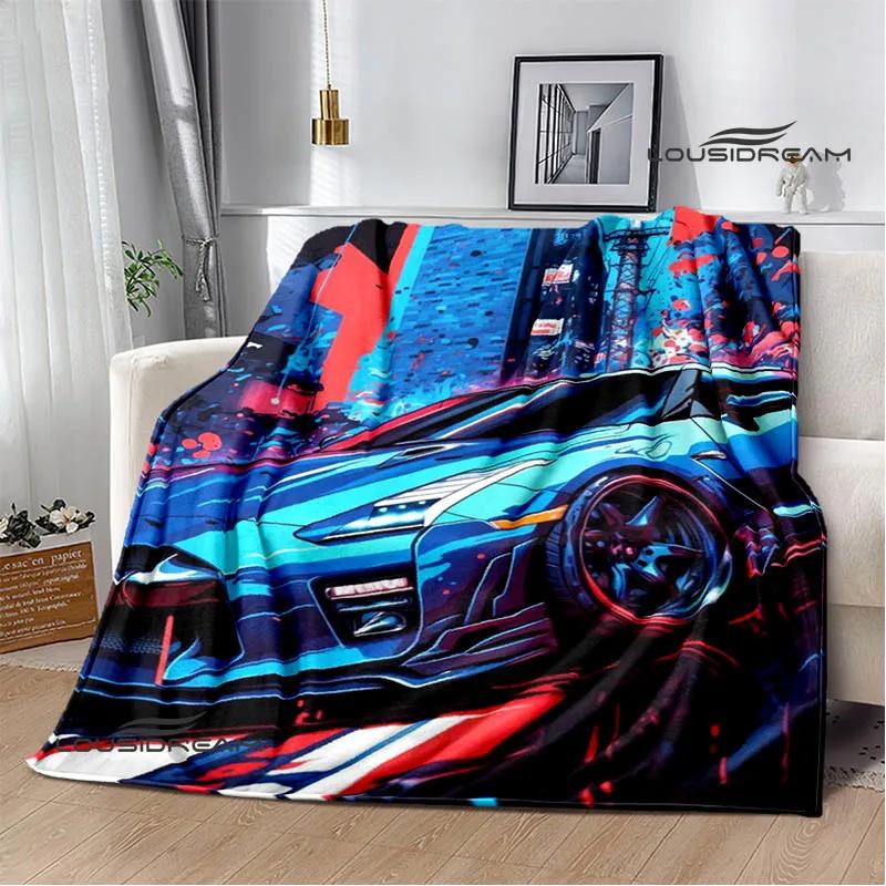 GTR Racing Retro Printed Blankets Warm Blanket Soft and Comfortable Home Travel Bed Blanket Picnic Blanket Birthday Gift