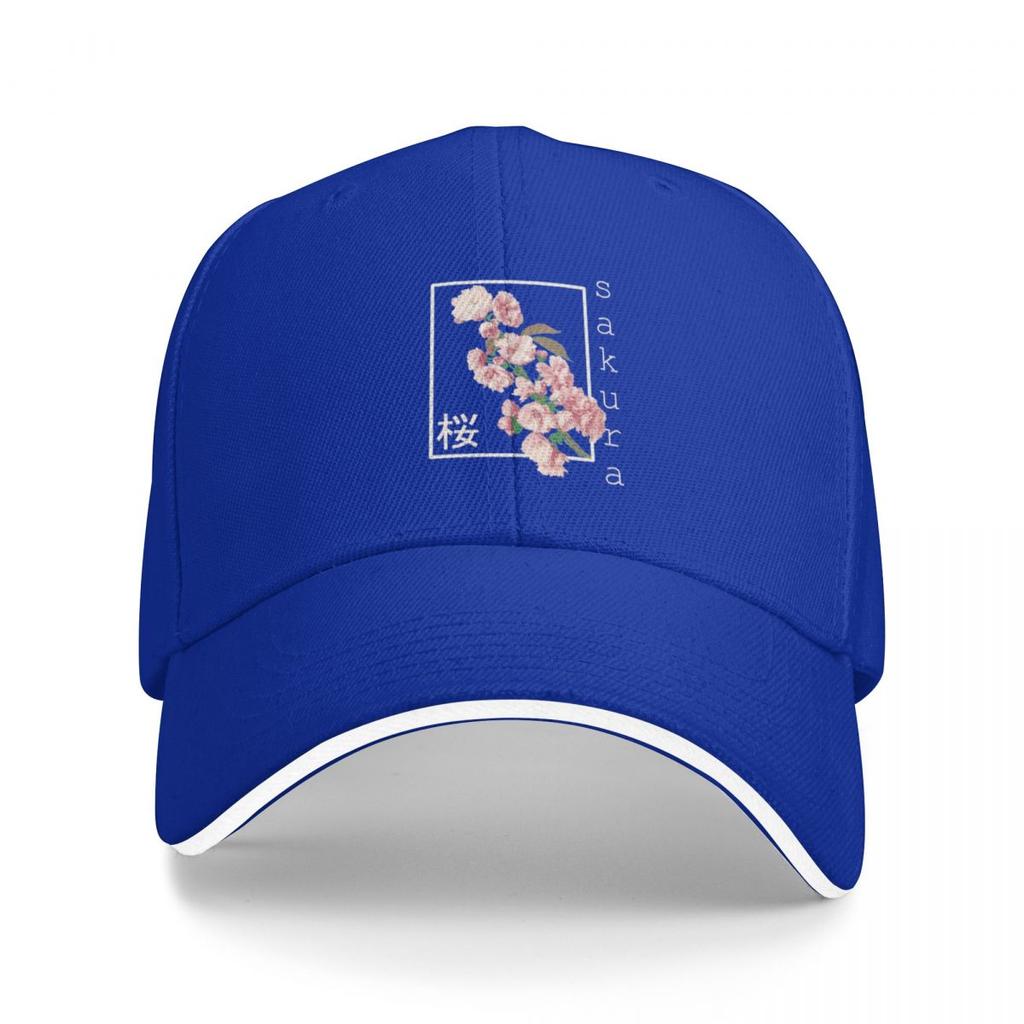 Cherry Blossom Graphic Vintage Japanese Sakura Kanji Aesthetic Baseball Cap Golf Hat Sun  For Children Womens 2025 Mens
