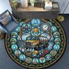 Water Delivery Truck Art Round Area Rug Under Office Chairs Bedroom Living Room Home Decor