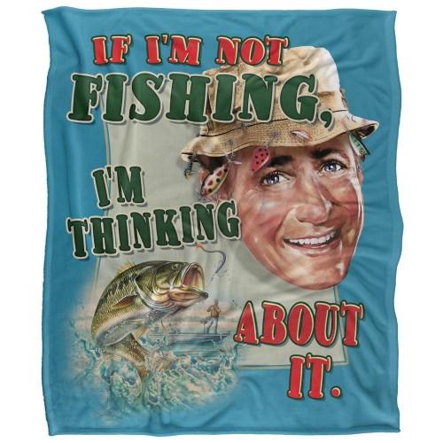 JQ Licensing Thinking About Fishing Silky Supersoft Blanket