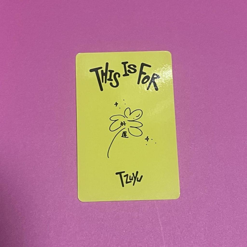 [USED] TWICE [THIS IS FOR] Chinese YZY Lucky Drop Trading Card Tzuyu