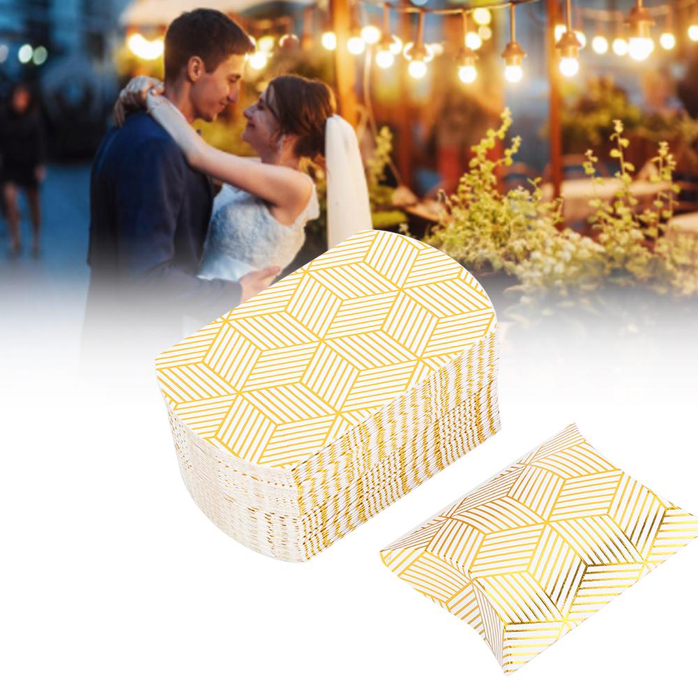 50 Stück Papierkissen Süßigkeitenbox Hochzeitsgeschenk Süßigkeitenbox Party Geburtstagszubehör