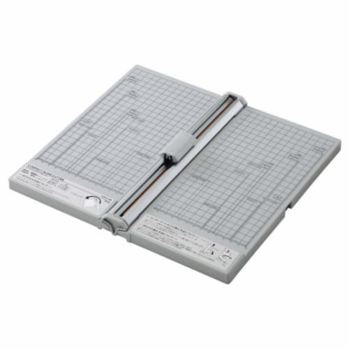 LIHIT LAB Compact Slide Cutter, A4 Landscape Compatible, 5-Sheet Straight Blade, 3-Sheet Perforation Blade, M40