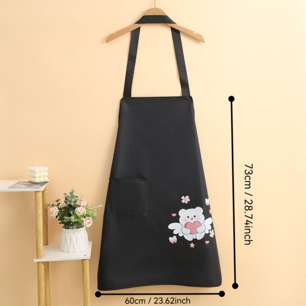 Vattentäta Köksförkläden Hushåll Fläckavvisande Matlagning Bakning Förkläden Tecknad Rengöringsverktyg Arbetsförkläde Restaurang Kaffebar