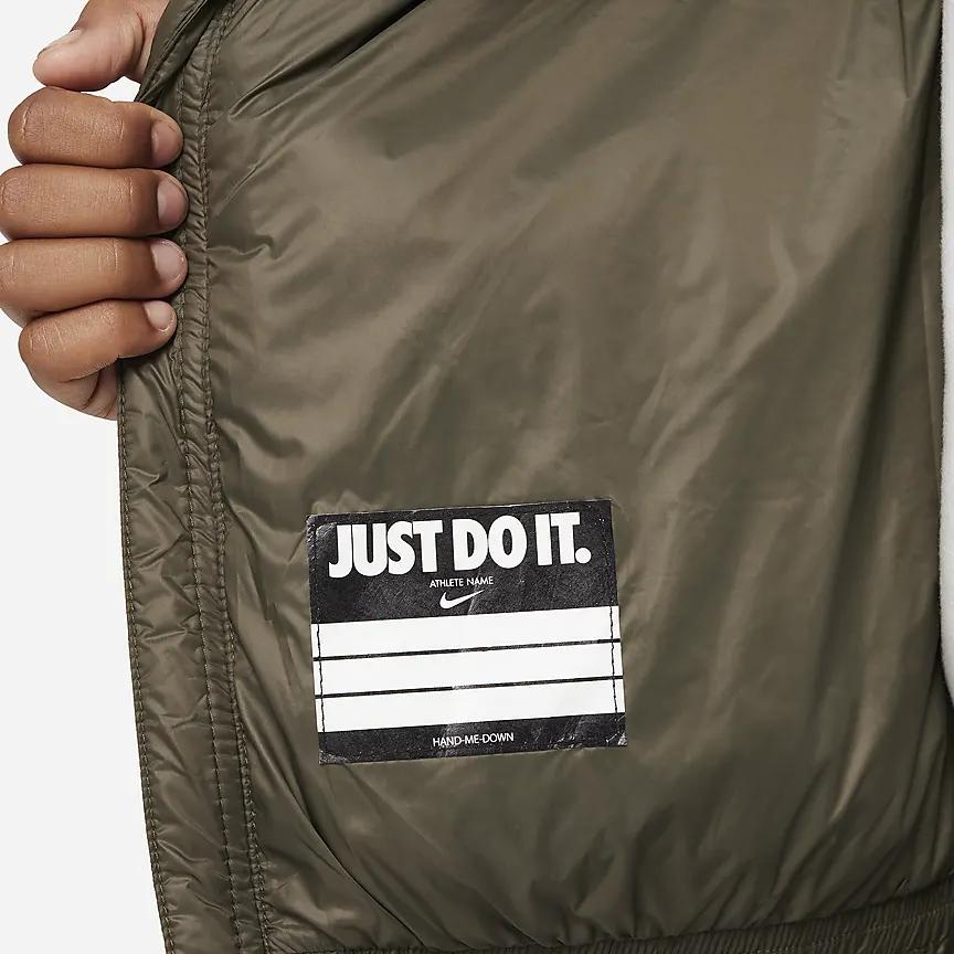 Nike Vest Logo Print Removable Hooded Down Kids Outerwear DZ9728-222