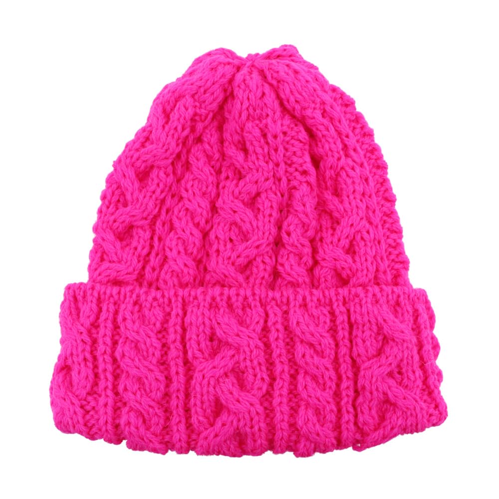

HIGHLAND2000 Шапка-бини, вязаная, британский розовый, 100% шерсть, [Б/У] розовый