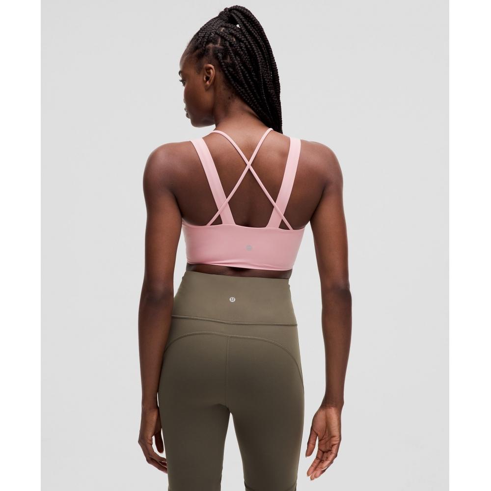 Lululemon Like A ClouD Longline brA  Light Support  D DD Cup Pink tiDe