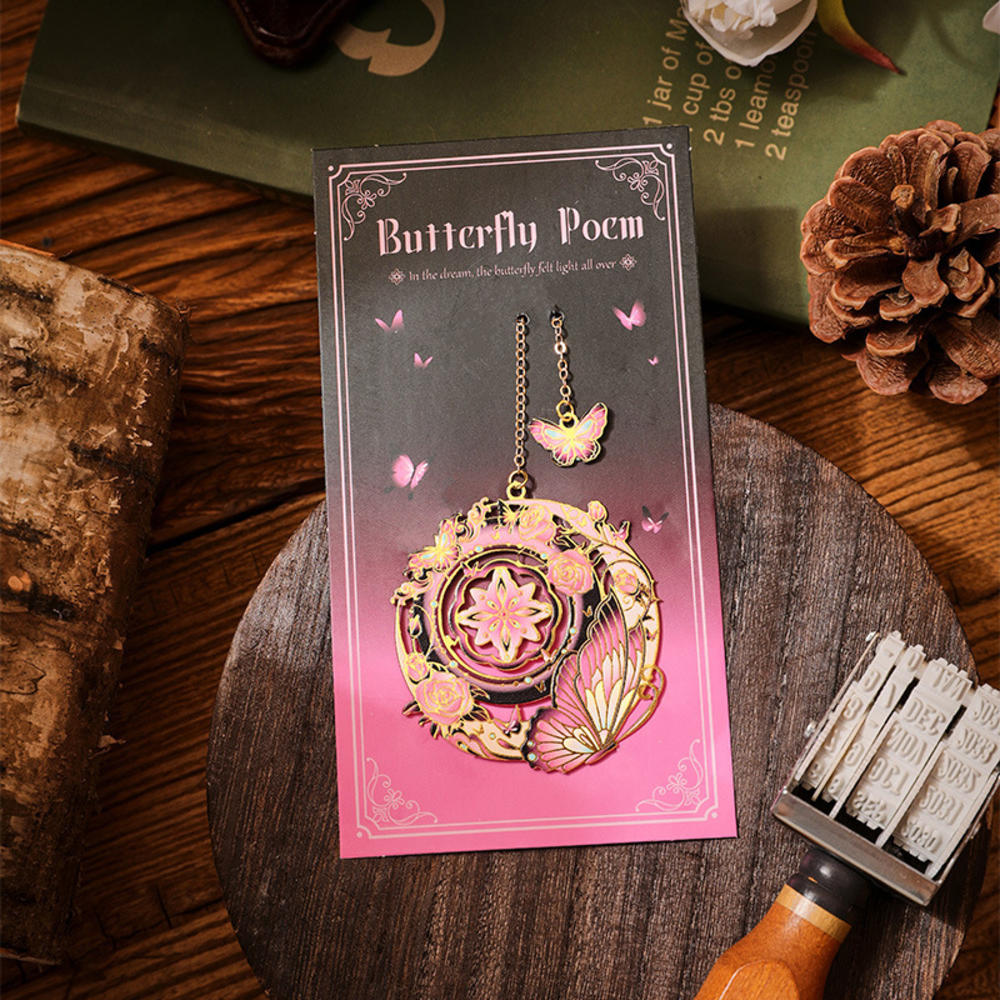 

Romantic Rose Book Clip Art Metal Bookmark with Chain Flowers Pendent Reading Book Holder Valentine s Day Gift for Book Lovers