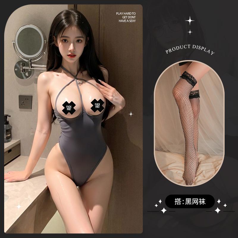 Sexy lingerie sexy pure desire onesie open crotch temptation hot pajamas free uniform supplies suit women