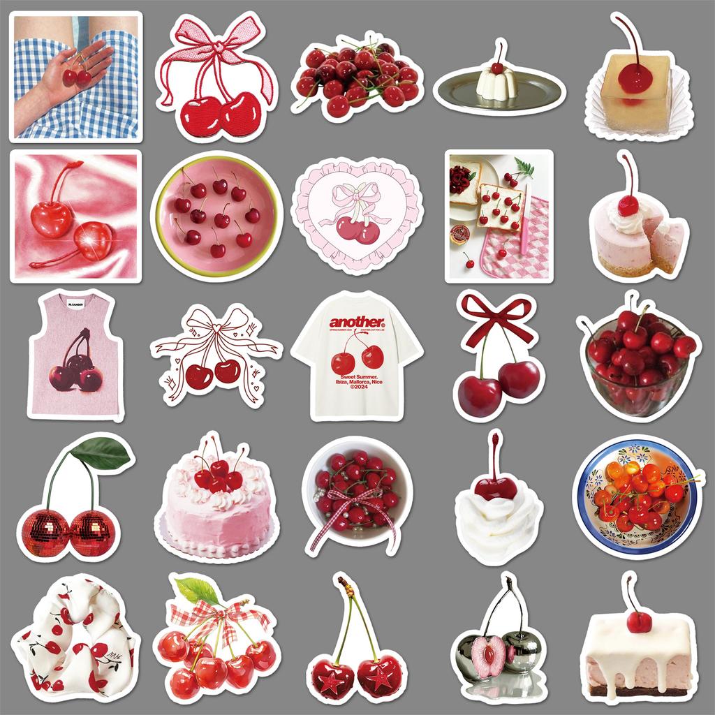 50 Small Fresh Fruit Korean Decorative Mobile Phone Flat Stickers