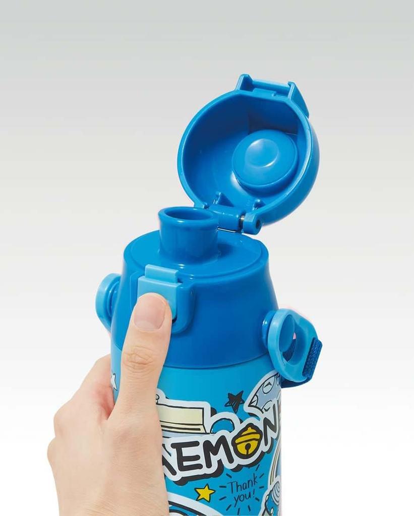 Skater Water Bottle, Doraemon Sticker, 580ml, Direct Drinking, Stainless Steel, Sports Bottle, SDC6N-A