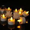 1pcs Solar Tea Light Led Candles Flameless Outdoor Waterproof Solar Tea Lights Rechargeable Candles for Party Garden Home Decor