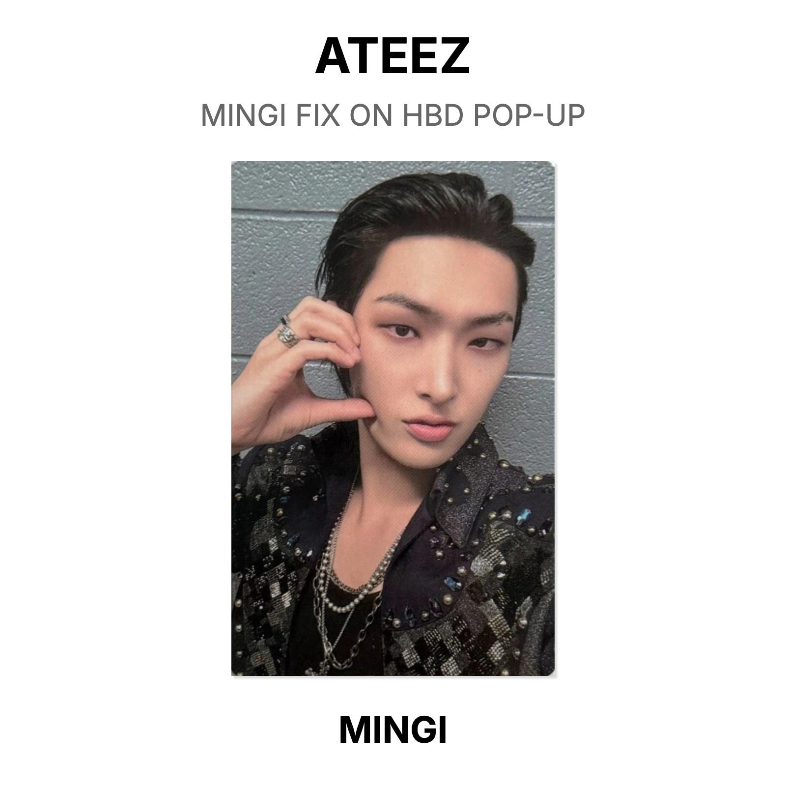 ATEEZ MINGI MINGI FIX ON HBD POP-UP Official Photocard MINGI