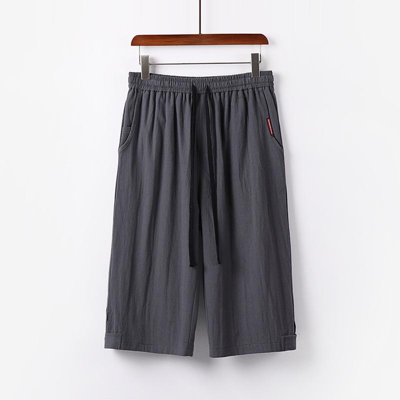 

Брюки большого размера, летние мужские хлопковые высокие большие размеры, широкие льняные брюки, большие брюки для бега, мужские свободные брюки больших размеров, мужские брюки XXXXXL серый