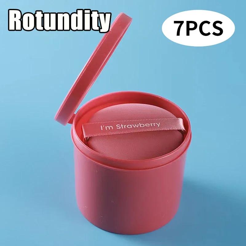 7 Pcs/box Cosmetic Puff Set with Box Concealer Foundation Hide Pores Double Sided Sponge Puff Drying Wet Use Facial Makeup Tools