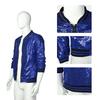 Men's Plus Size Sequin Dancewear Zip Cardigan Jacket - Bestseller
