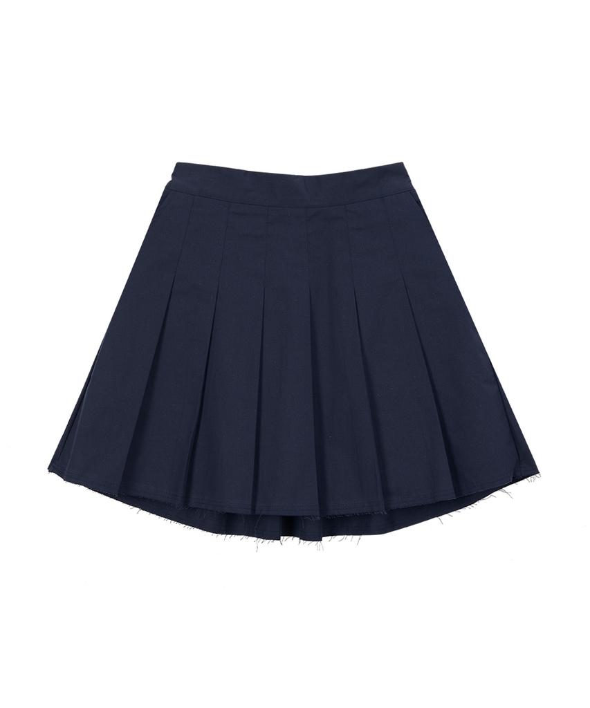 Isjabaibeu Pleats Navy Skirt